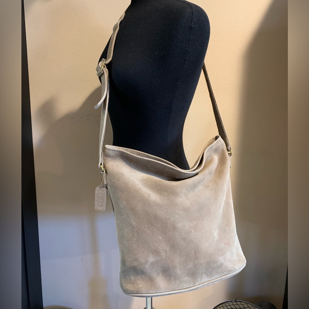 COACH VNTG SONOMA NUBUC LEATHER BUCKET SIDE CROSSBODY BAG 4932